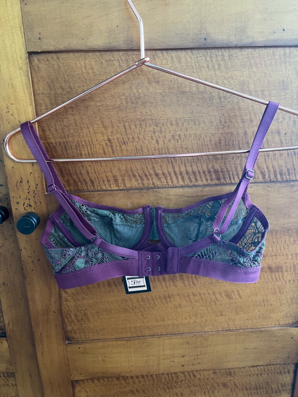 🫒Bohemian Underwire Stetchy Band Bra Olive / Magenta | Else - 32B - Picture 7 of 17